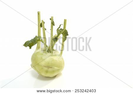 Kohlrabi On A White Background, Light, Bright, Spring,
