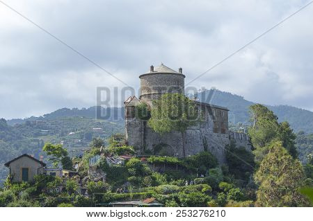 Santa Margherite Ligure, Italy - July 12, 2018: Castello Brown, A Unique Location In The World, Loca