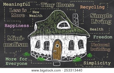 Tiny House Illustration About Freedom And Simple Living