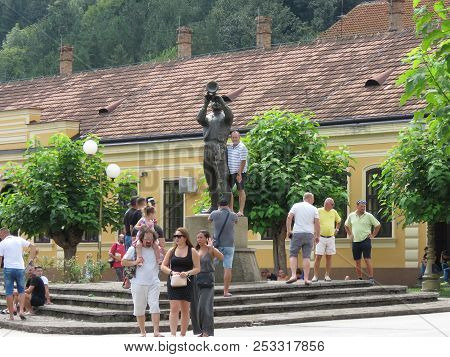 Guca, Serbia, August 11, 2018. 57th Trumpet Festival In Guca. Worldwide Known Music Festival In Serb