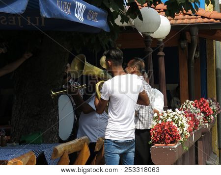 Guca, Serbia, August 11, 2018. 57th Trumpet Festival In Guca. Worldwide Known Music Festival In Serb