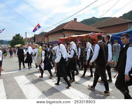 Guca, Serbia, August 11, 2018. 57th Trumpet Festival In Guca. Worldwide Known Music Festival In Serb