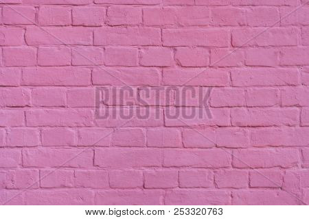 Pink Brick Wall Background And Texture Bright Vivid Background