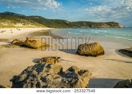 Squeaky Beach At Sunset In Wilsons Promontory National Park