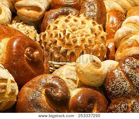 A Collection Of A Variety Of Different Types Of Bread