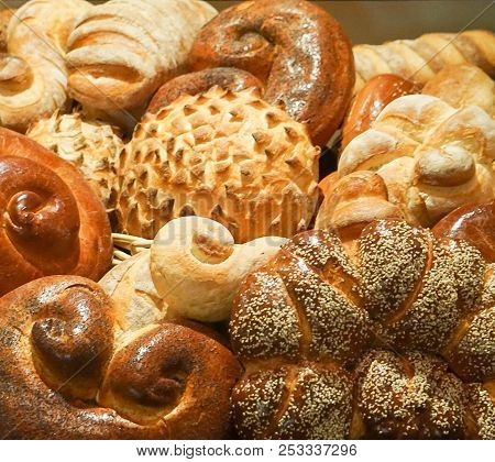 A Collection Of A Variety Of Different Types Of Bread