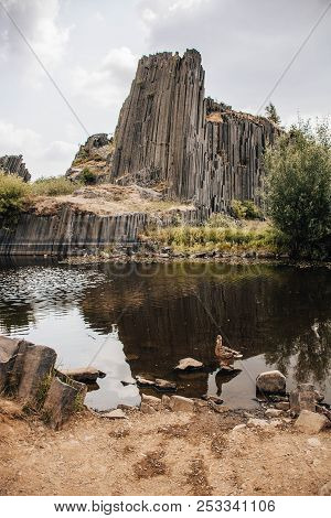 Beautiful Rocks And Lake In Czech Republic