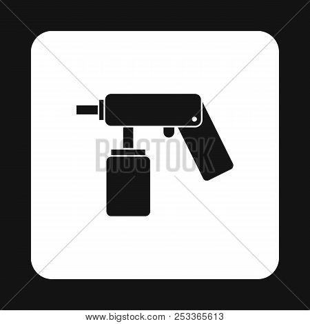 Spray Aerosol Can Bottle With A Nozzle Icon In Simple Style On A White Background