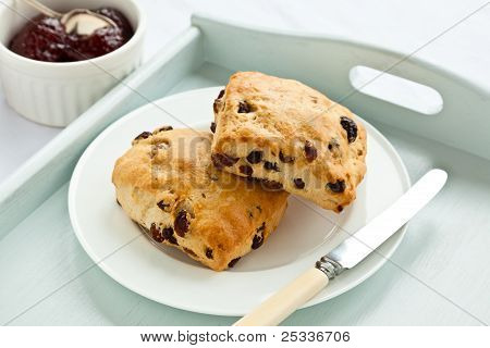 แซนด์วิช scones ผลไม้