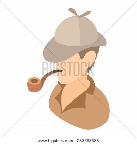Englishman With A Pipe Icon In Cartoon Style Isolated On White Background. People Symbol