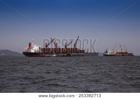 Transportation Bote Logistic  Terminal Cargo Ship Work