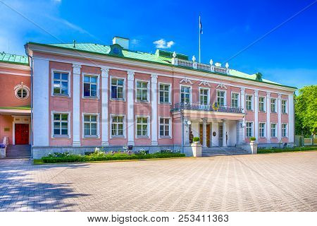 Tallinn, Estonia- July 22, 2018: Office Of The President Of The Republic Of Estonia In Tallinn.const