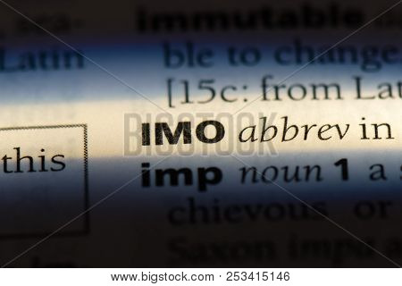 Imo Word In A Dictionary. Imo Concept.