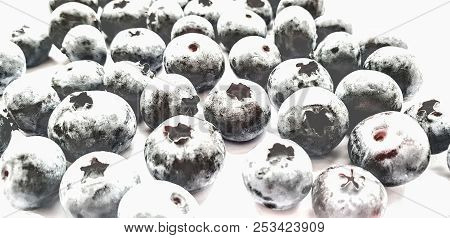 Close-up Of Delicious Fresh Blueberries Filling The Frame