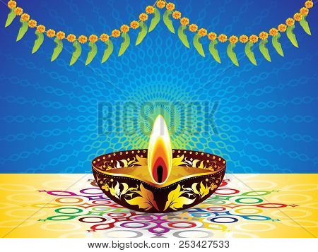 Abstract Artistic Creative Diwali Background Vector Illustration