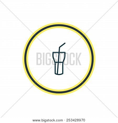 Vector Illustration Of Soda Icon Line. Beautiful Party Element Also Can Be Used As Soft Drink Icon E