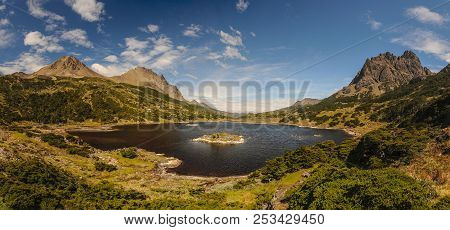 View On The Lake And Mountains Around On The Southernmost Trek In The World In Dientes De Navarino I
