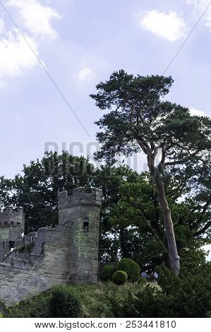 Warwick, Uk - August 05: Picture Of Warwick Castle - Mound On August 05, 2018 In Warwick, Warwickshi