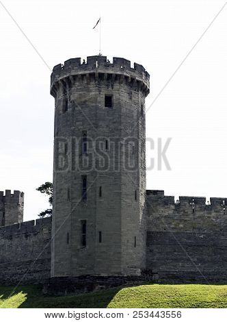 Warwick, Uk - August 05: Picture Of Warwick Castle - Guys Tower On August 05, 2018 In Warwick, Warwi