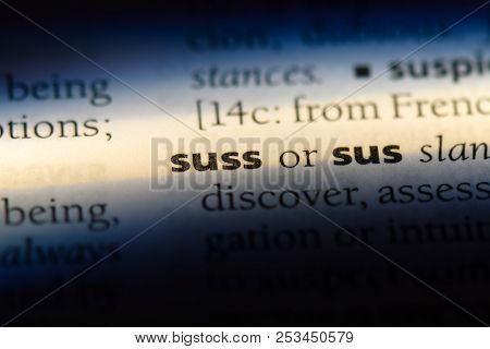 Suss Word In A Dictionary. Suss Concept.