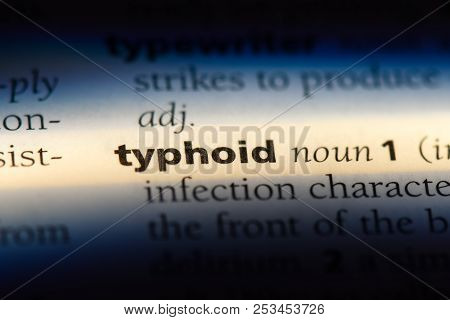 Typhoid Word In A Dictionary. Typhoid Concept.