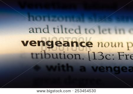 Vengeance Word In A Dictionary. Vengeance Concept.
