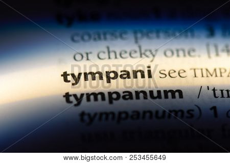 Tympani Word In A Dictionary. Tympani Concept.