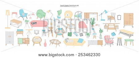 Collection Of Trendy And Comfortable Furniture, Furnishings And Home Interior Decorations Of Scandic