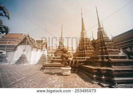 Bangkok,thailand - April 15,2018 : Wat Phra Chetupon Vimol Mongkolam Ratchaworaviharn Is Considered 