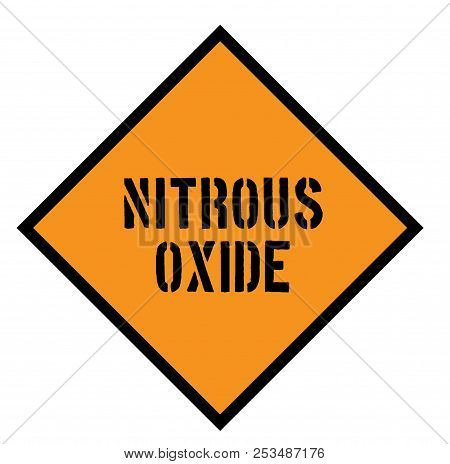 Nitrous Oxide Sign On White Background Sign, Label, Sticker.