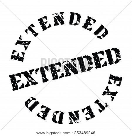 Extended Stamp On White Background Sign, Label, Sticker