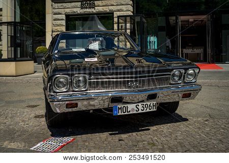 Berlin - June 09, 2018: Mid-size Car Chevrolet Chevelle, 1968. Classic Days Berlin 2018.