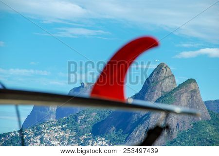 Surfboard on Ipanema beach, Rio de Janeiro