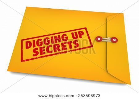 Digging Up Secrets Investigate Find Clues 3d Illustration