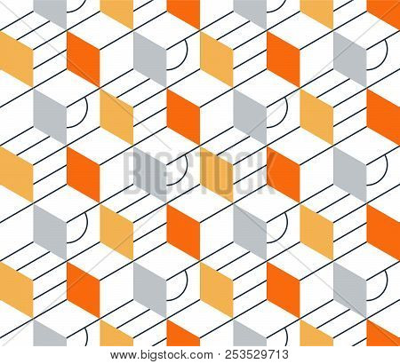Linear Seamless Pattern, Thin Lines. Subtle Geometric Vector Background