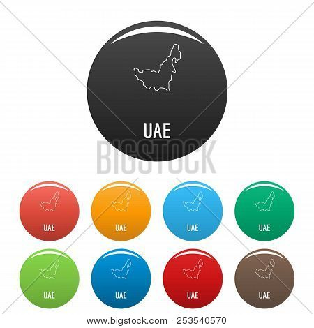 Uae Map Thin Line. Simple Illustration Of Uae Map  Isolated On White Background
