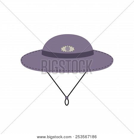 Tourist Trip Icon. Cap For Travel Wear. Minimal Style. Sunhat For Trip Logo Template. Outdoor Sport,