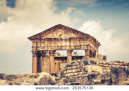Ancient Roman City In Tunisia, Dougga Africa .