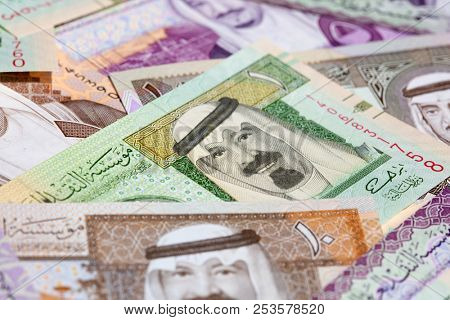 Collection of Saudi Arabia Riyal banknotes