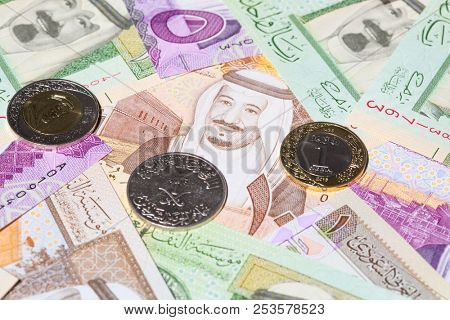 Collection of Saudi Arabia Riyal banknotes
