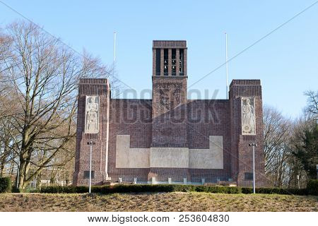 Amersfoort - Netherlands - february 22, 2018: Monument made bij the Belgians for saying thank you after world war I on february 22. 2018