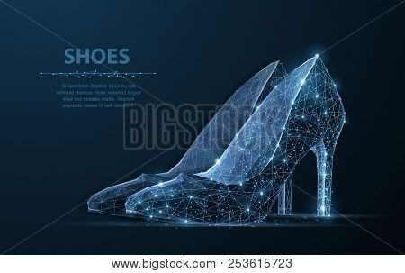 Isolated Vector Woman Shoe. Elegance, Glamour, Beauty Symbol