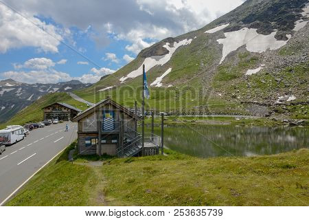 Scenic Lake Surroundings Near The Grossglockner High Alpine Road On Austria