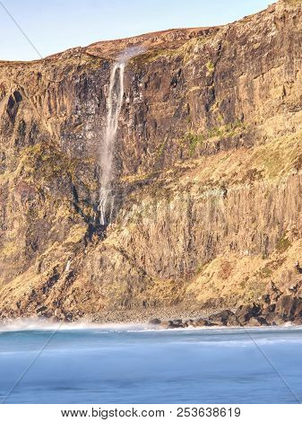 Stunning View Of The Waterfall Of Talisker  On The Isle Of Skye In Scotland