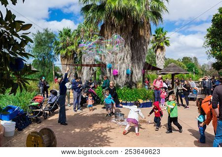 Melbourne, Australia - February 28, 2018: Hippo Beach Is The Hippopotamus Facility As Werribee Open 