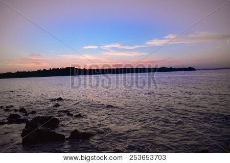 Otmanli, Burgas - Bulgaria. Amazing Sunset Over The Sea.