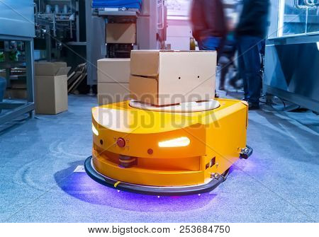 warehouse robot assembly in factory