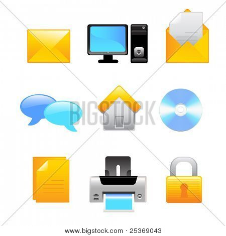 vector web icons geïsoleerd op wit