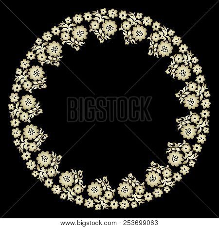 Decorative Line Art Frame For Design Template. Elegant Vector Element Eastern Style, Place For Text.