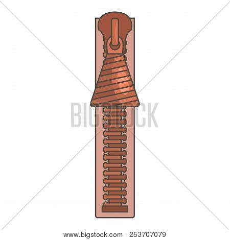 Lock Zip Icon. Cartoon Illustration Of Lock Zip Icon For Web